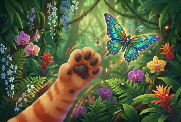 Catchy butterfly scene