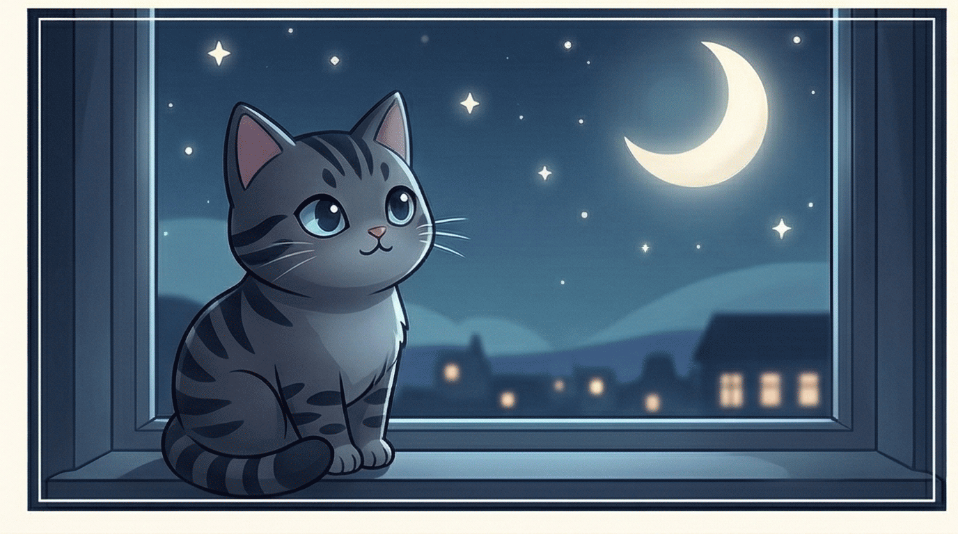 Catchy calm night scene